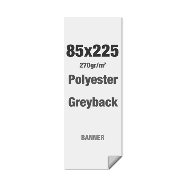 Polyester Greyback 270 g/m2 85 x 225 cm - z listwą alu - Bez PVC