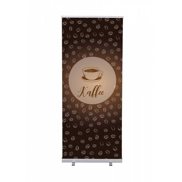 Roll-Banner Budget 85 cm z motywem Kawa, niemiecki