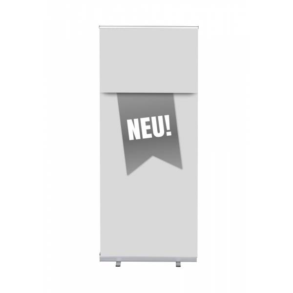 Roll-Banner Budget 85 cm z motywem Nowość, niemiecki, szary