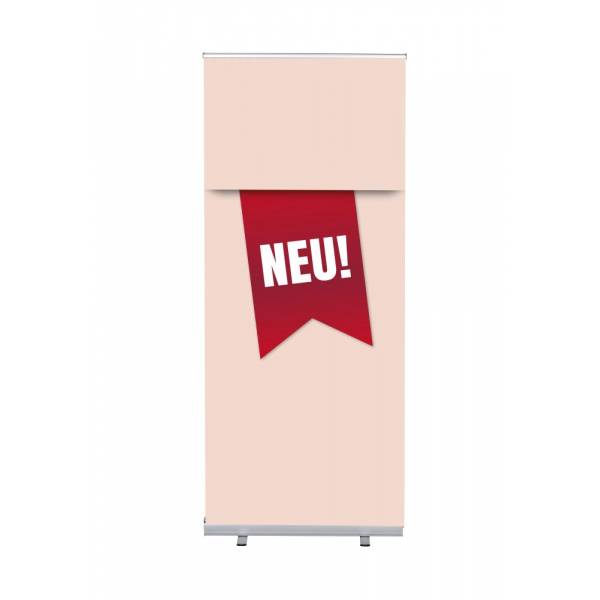 Roll-Banner Budget 85 cm z motywem Nowość, niemiecki, czerwony