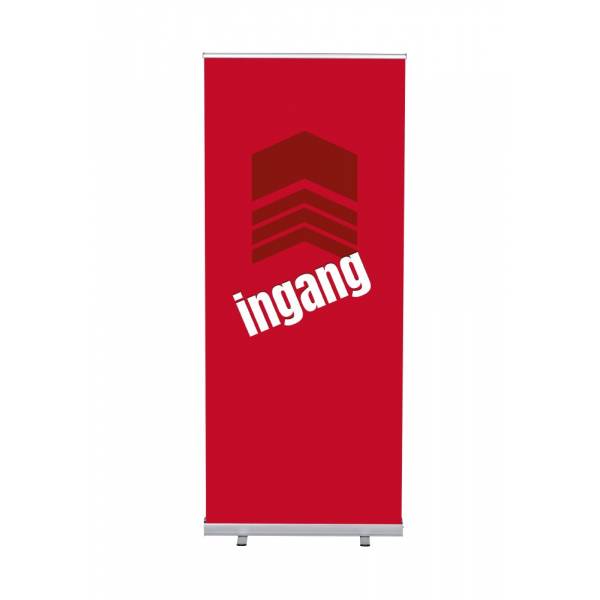 Roll-Banner Budget 85 cm z motywem Wejście, holenderski, czerwony