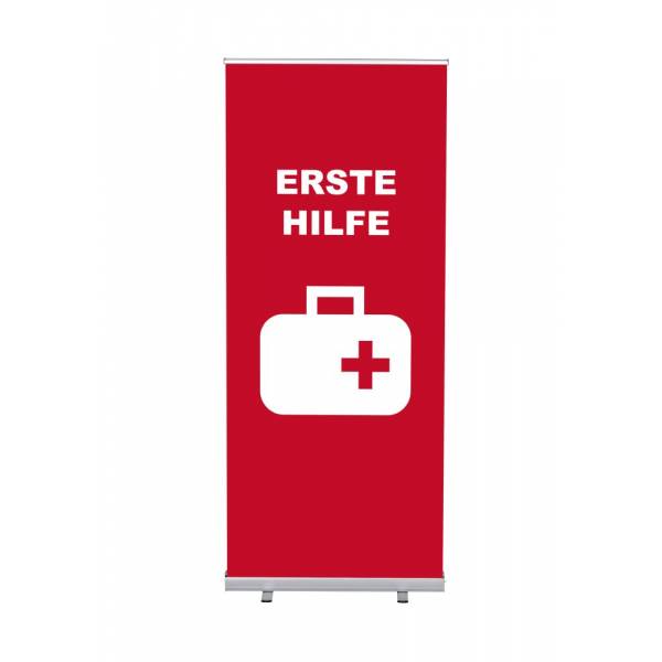 Roll-Banner Budget 85 cm z motywem Pierwsza pomoc, niemiecki