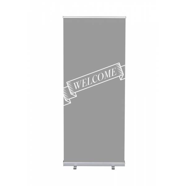 Roll-Banner Budget 85 cm z motywem Witamy, angielski, szary