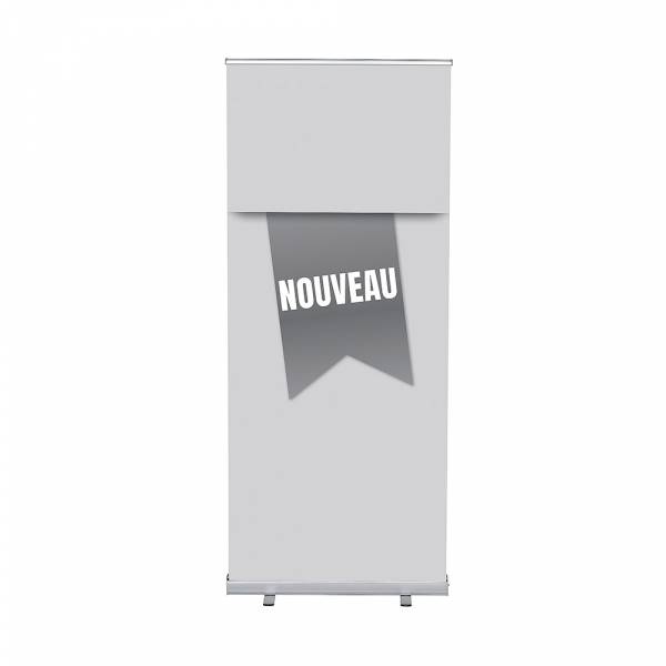 Roll-Banner Budget 85 cm z motywem Nowość, Francuski, szary