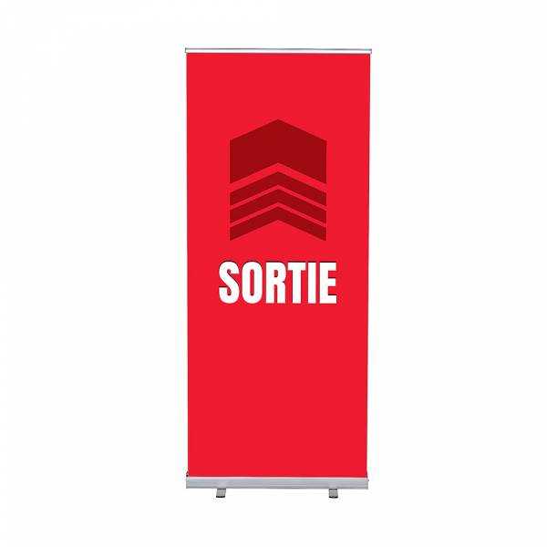 Roll-Banner Budget 85 cm z motywem Wyjście, Francuski, czerwony