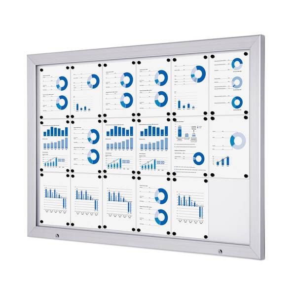 Zamykana gablota zewnętrzna Outdoor Lockable Showcase Alpha 18 x A4