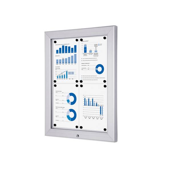 Zamykana gablota zewnętrzna Outdoor Lockable Showcase Alpha 4 x A4